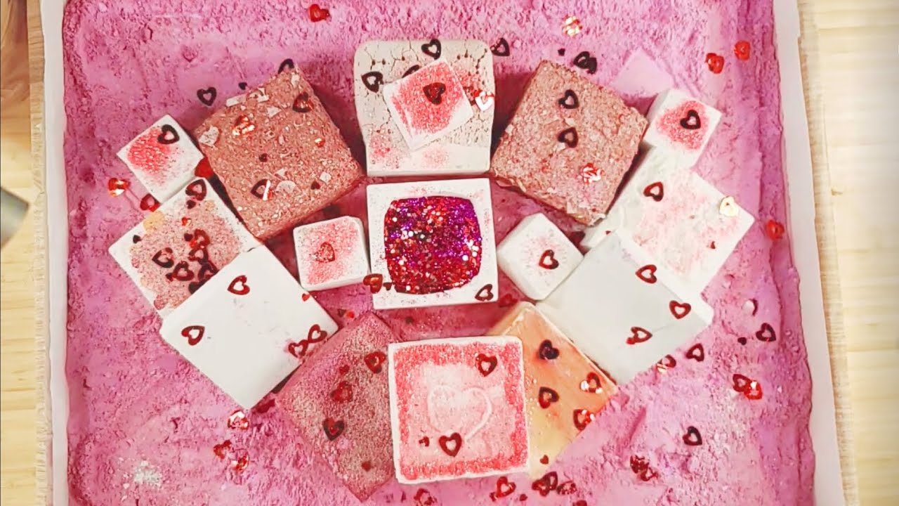 Live crush of variety pink gym chalk at the Alserkal Art Foundation Dubai asmr oddly satisfying