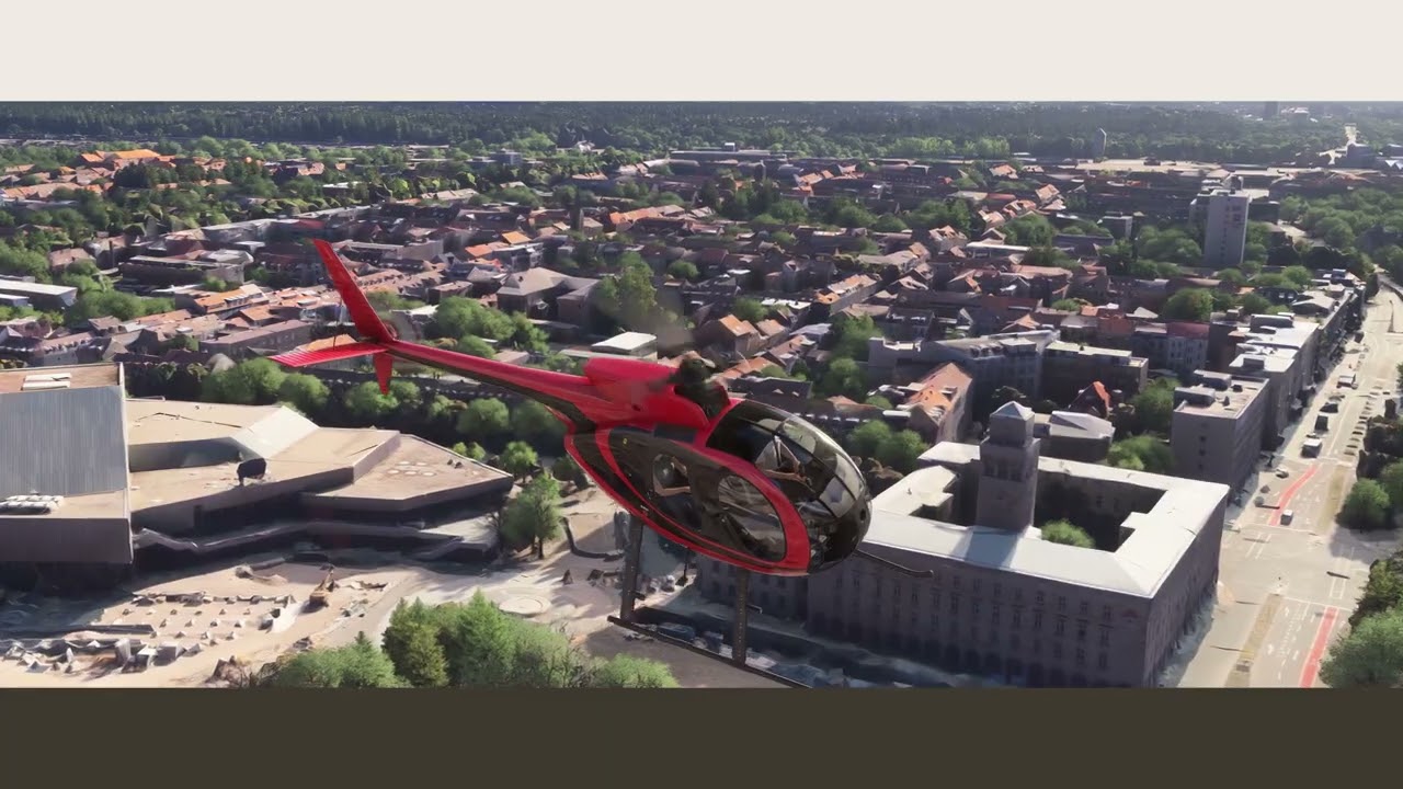 MSFS2024 Hughes 500C   Some scenes from the flyover around Karlsruhe today