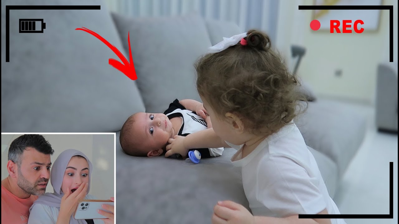 راقبنا تصرفات بنتنا مع اخوها عمره شهرين😱!! انصدمنا