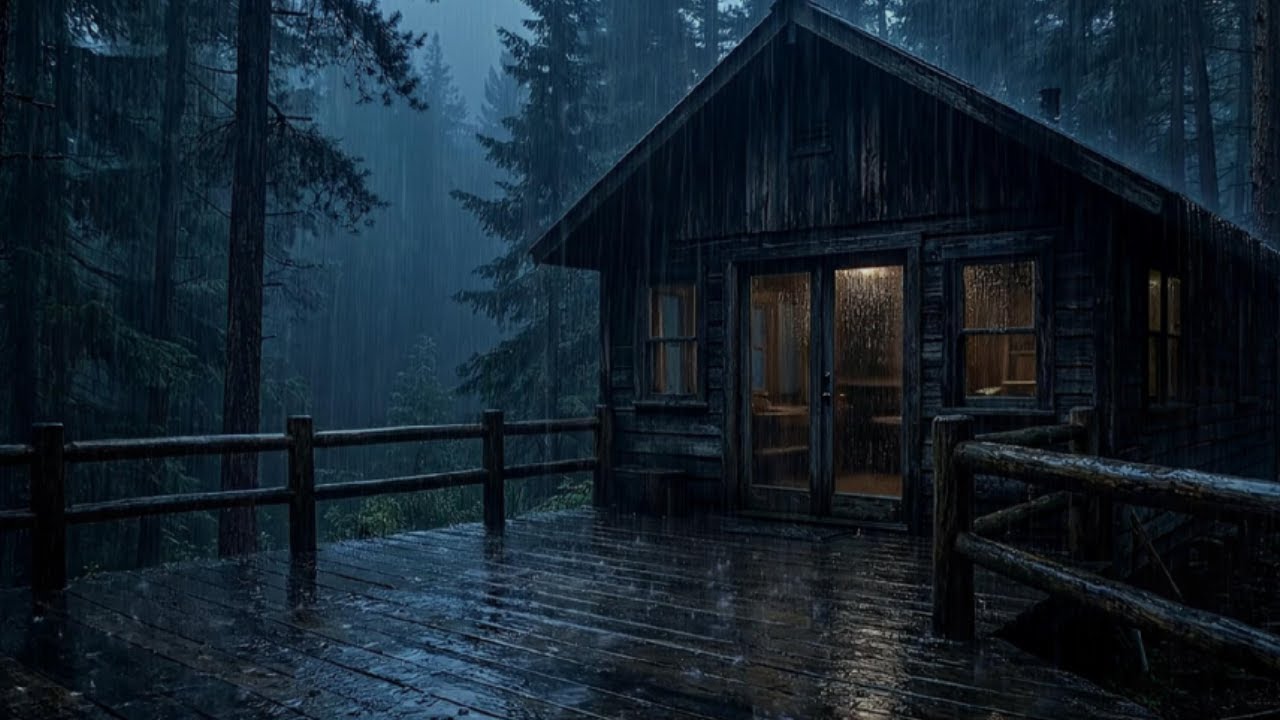 Soft Night Rain Sounds for Rest  Forest Ambience, Relaxation, Focus, Meditation
