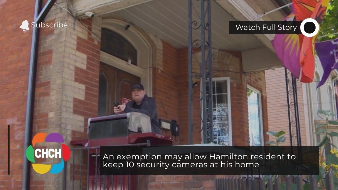 An exemption may allow Hamilton resident to keep 10 security cameras at his home