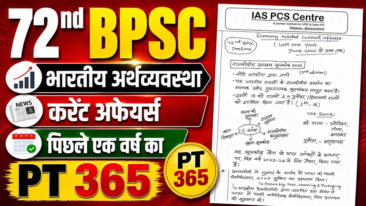 72nd BPSC economy Current Affairs || PT 365 economy for 72 bpsc || 72 BPSC pre  @IASPCSCentre #bpsc