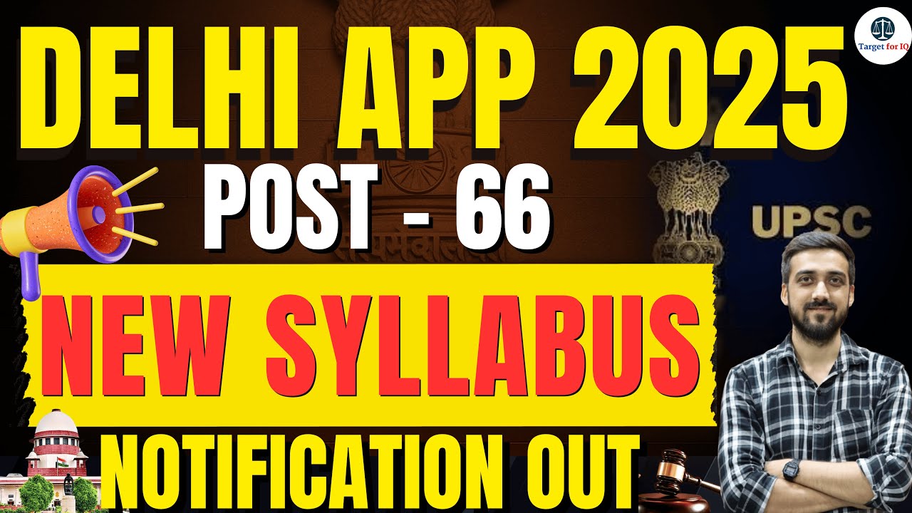 Delhi APP 2025 New Syllabus | Delhi Assistant Public Prosecutor | Target for IQ 