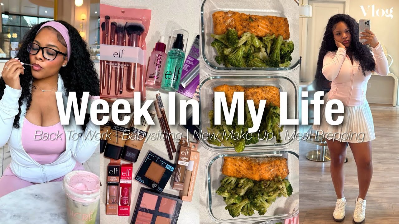 Weekly Vlog 🎀 GETTING BACK TO WORK! ( Errands, New Content, Babysitting, Shopping, Meal Prep + MORE)