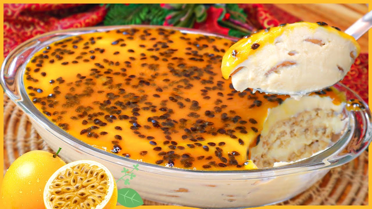 PRONTA EM 5 MINUTOS I A MELHOR SOBREMESA DE NATAL I PAVÊ DE MARACUJÁ I Simples e Fácil