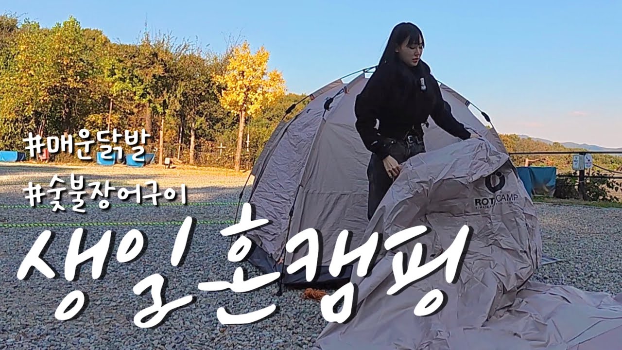[40살의 초겨울] 생일인데 혼캠핑⛺ | 경기도 안성 | 참살이 오토가족 캠핑장 🏘️ 