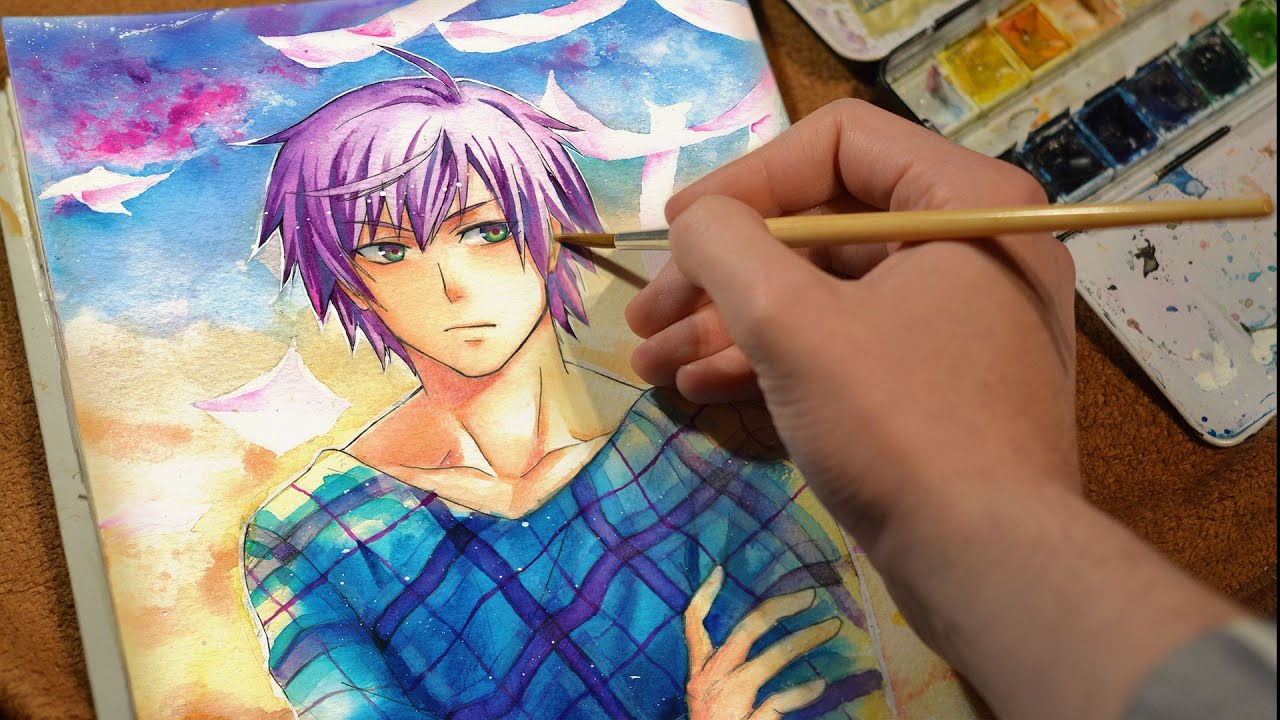 【WATERCOLOR / COLOREX SPEEDPAINT】 Grumpy Guy