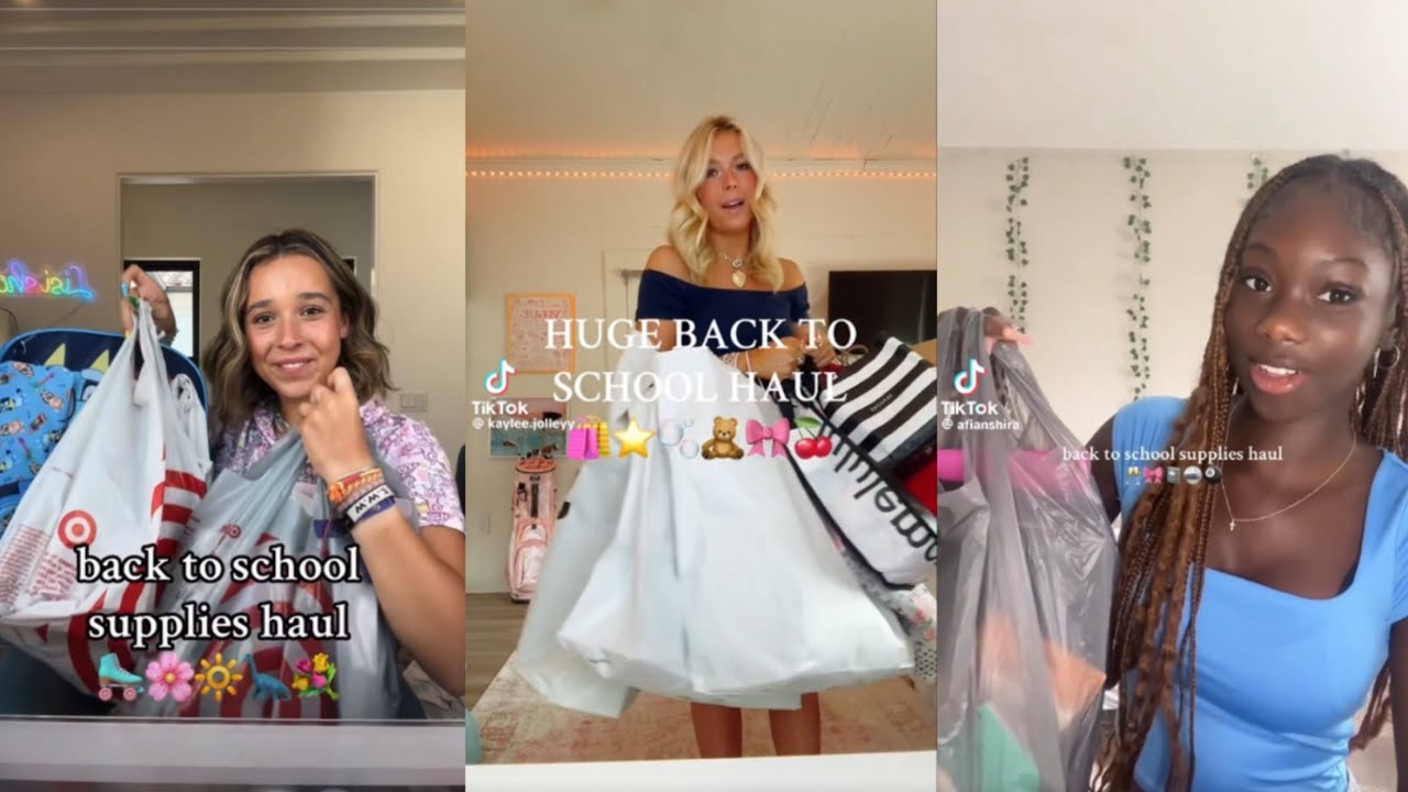 Back to school haul - TikTok compilation💐🤍