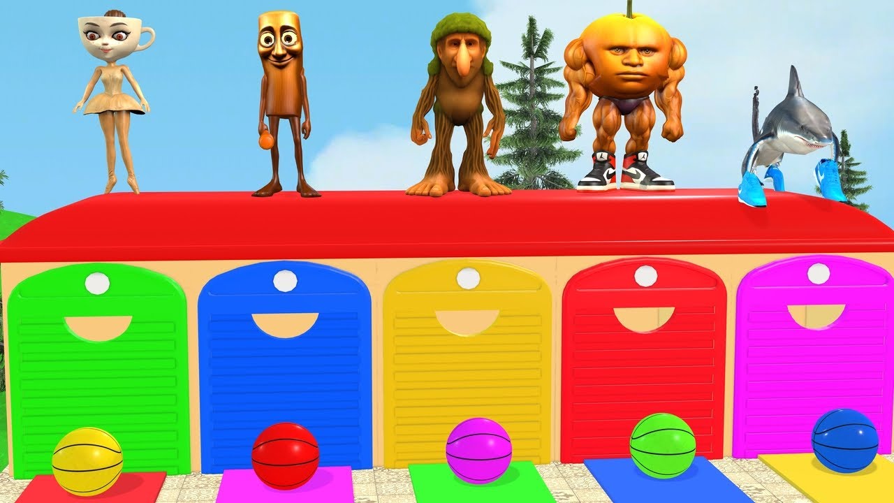 Long Slide Game With Cow Elephant Gorilla Hippopotamus Tiger 3d Animal Game Funny 3d Animals
