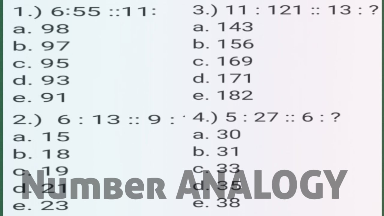 Number Analogy