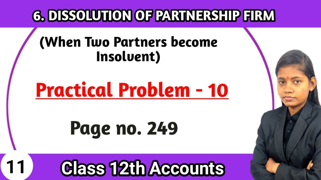 When Two Partners become Insolvent | Practical problem 10 book keeping & accountancy 12th chapter 6