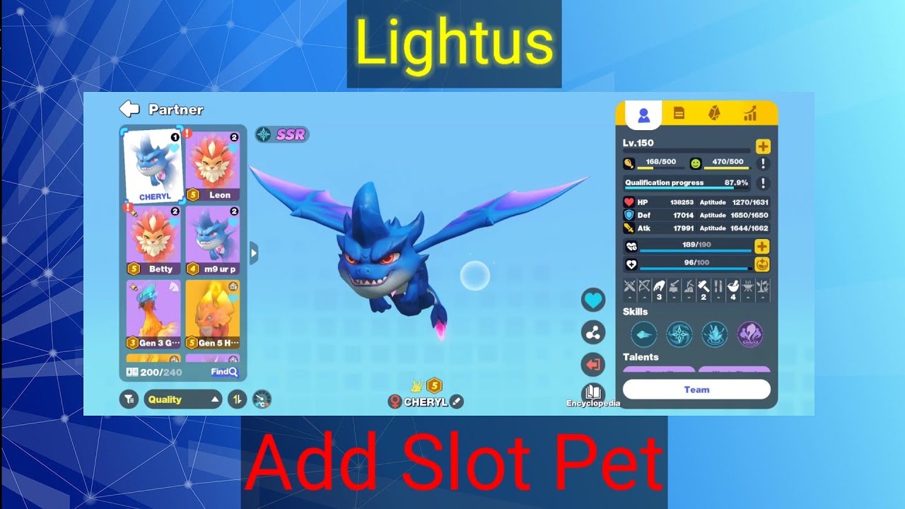 How to Add Slot Pet Lightus