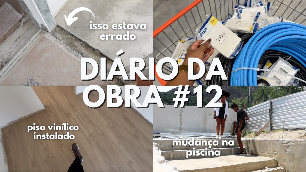 TEMOS PISO VINÍLICO MAS TEVE QUE QUEBRAR O CHÃO, AJUSTES E COMPRAS DE ELÉTRICA Diário da obra #12