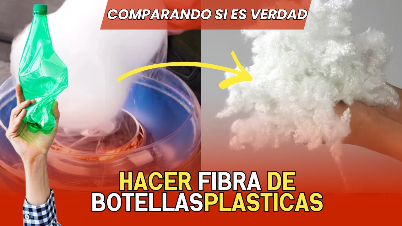 Como hacer fibra de botellas pet con una maquina de algodon de azucar