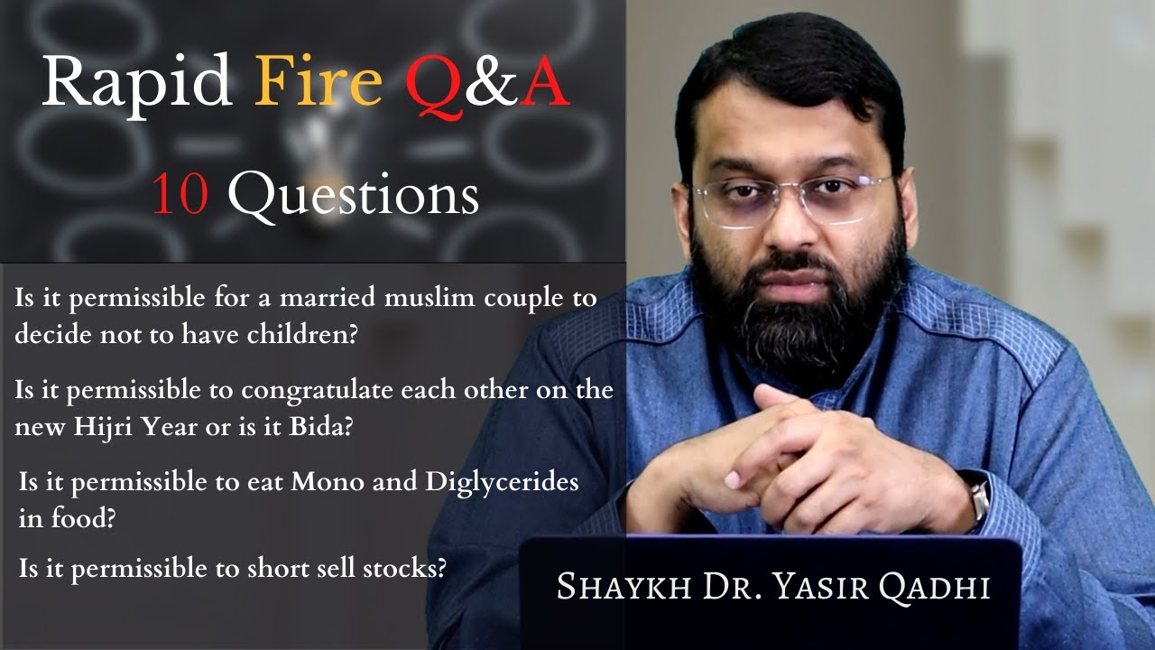 Rapid Fire Q&A - Is it permissible to short sell Stocks? | Q&A | Shaykh Dr. Yasir Qadhi