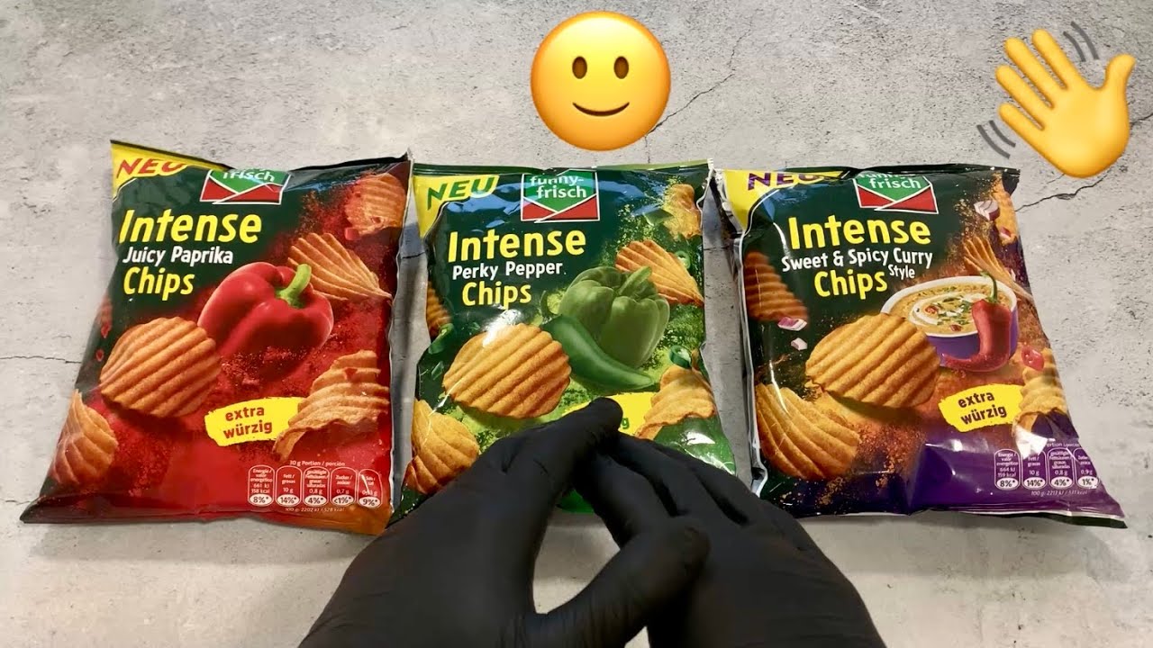 funny-frisch Intense Chips (Juicy Paprika Chips, Perky Pepper Chips, Sweet&Spicy Curry Style Chips) 