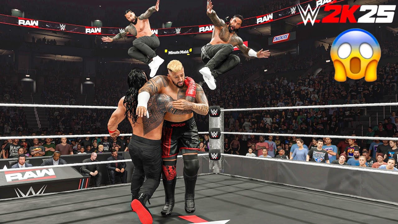 WWE 2K25 - OG Bloodline destroys Solo Sikoa at Monday Night Raw | WWE 2K25 Gameplay