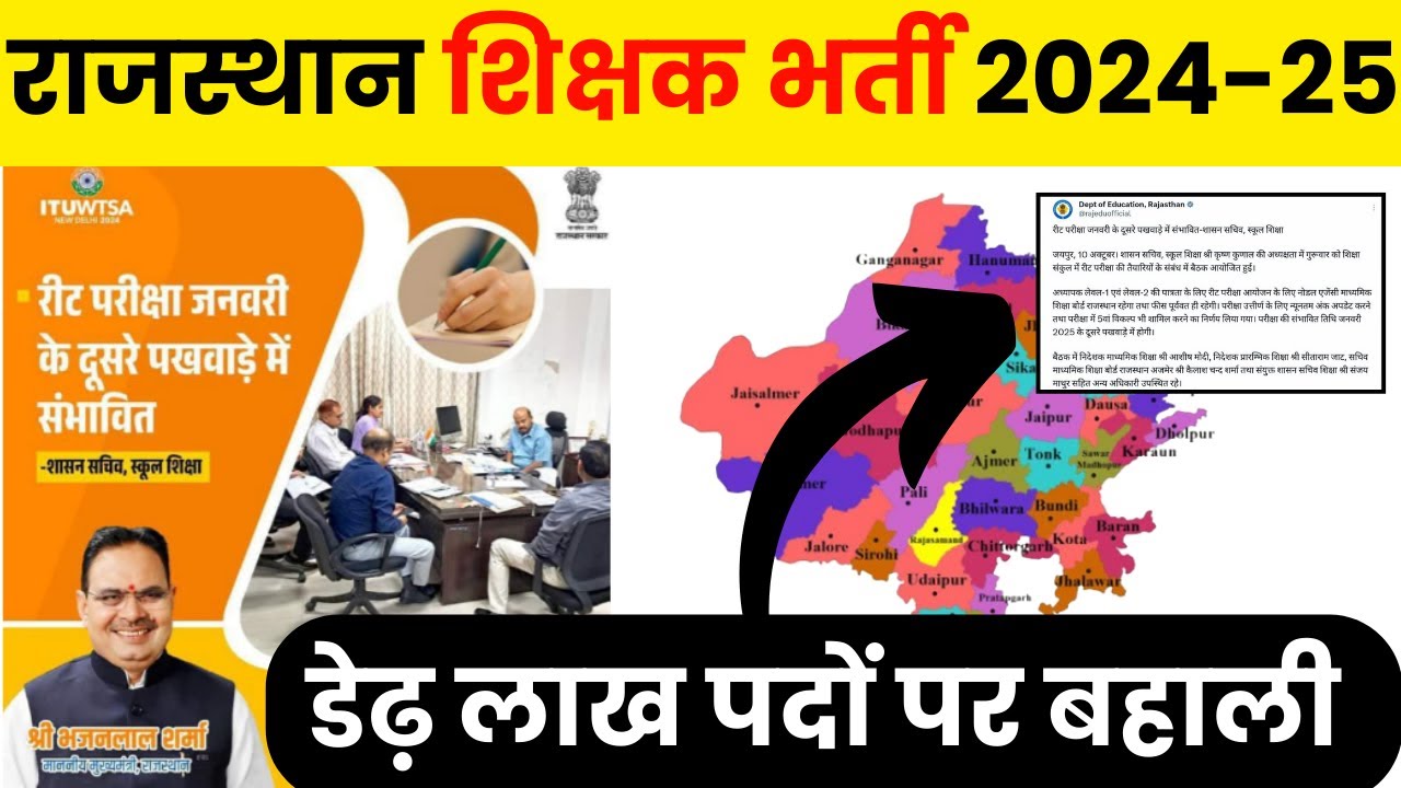 Rajasthan Shikshak Bharti 2024 | REET Latest News | REET Form Fill Up 2025 Update | REET News