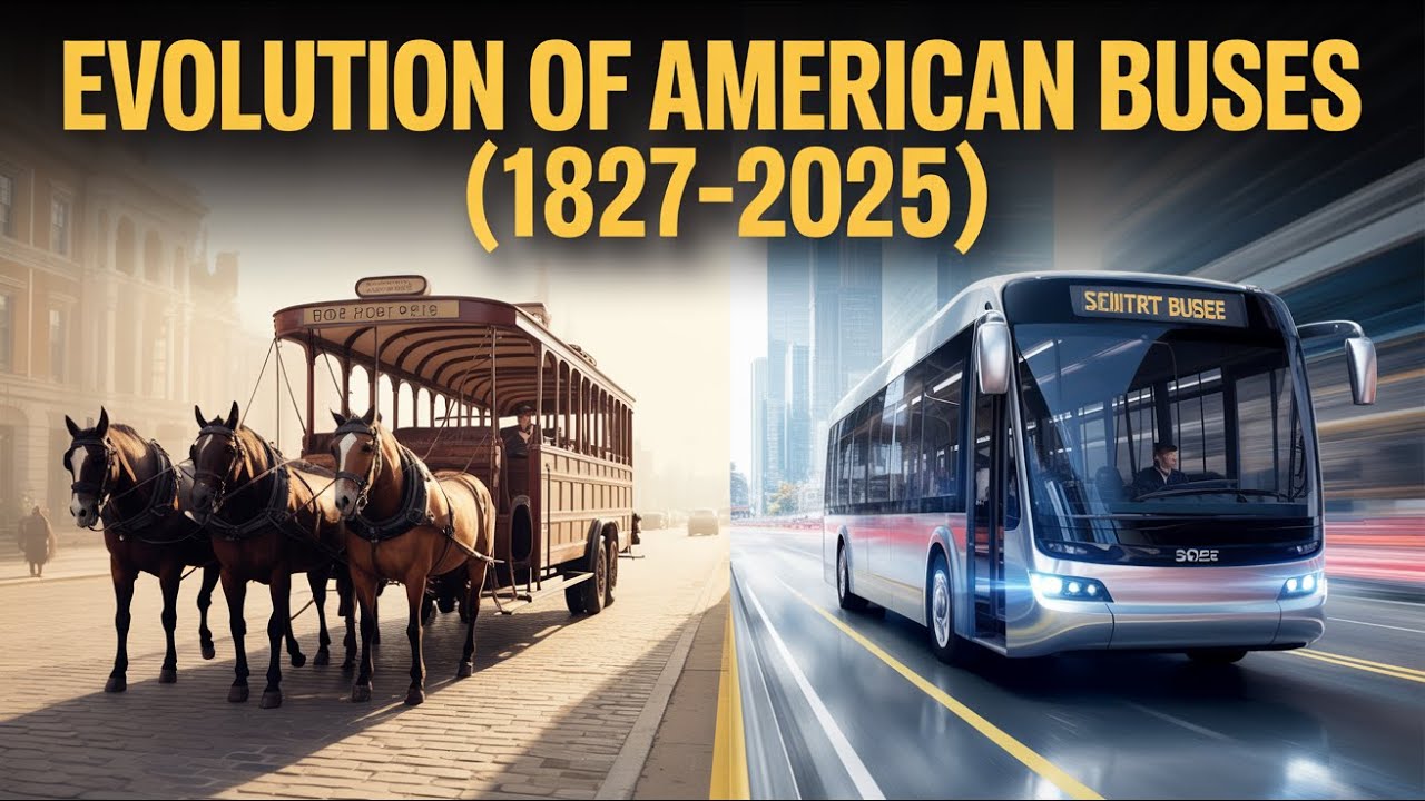 1827&ndash;2025: The Incredible Evolution of American Buses in 4 Minutes