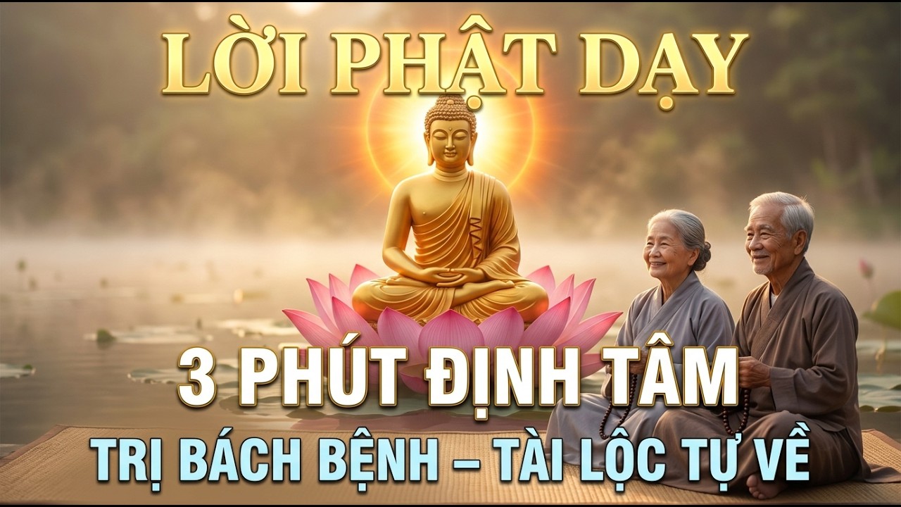 Lời Phật Dạy: 3 Phút Định Tâm Dưỡng Sinh Trị Bách Bệnh, Cha Mẹ An Vui Tài Lộc Tự Nhiên Kéo Đến