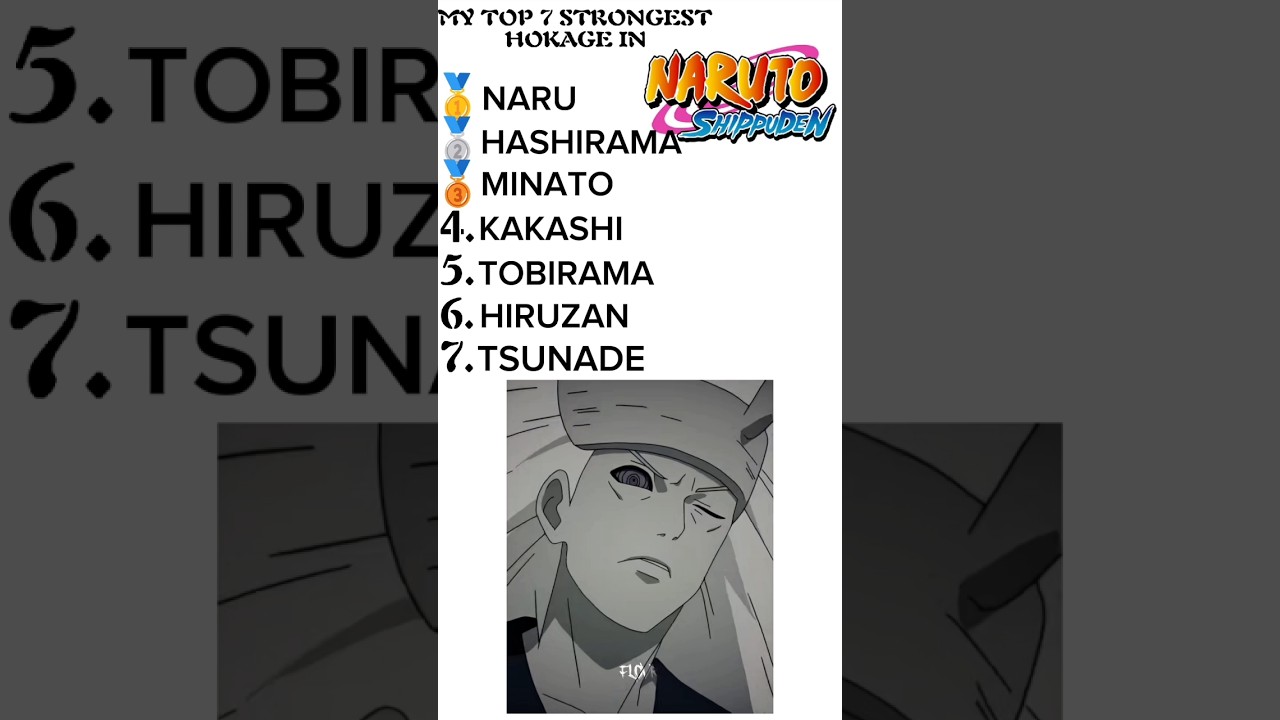 MY TOP 7 STRONGEST HOKAGE IN 🥇🥈🥉4 5 6 7