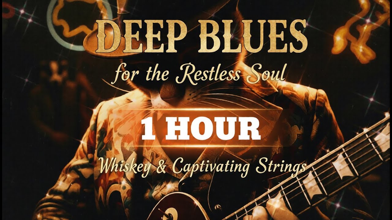 🎸 DEEP BLUES for the Restless Soul: 1 Hour of Whiskey & Captivating Strings 🥃 #WhiskeyMusic