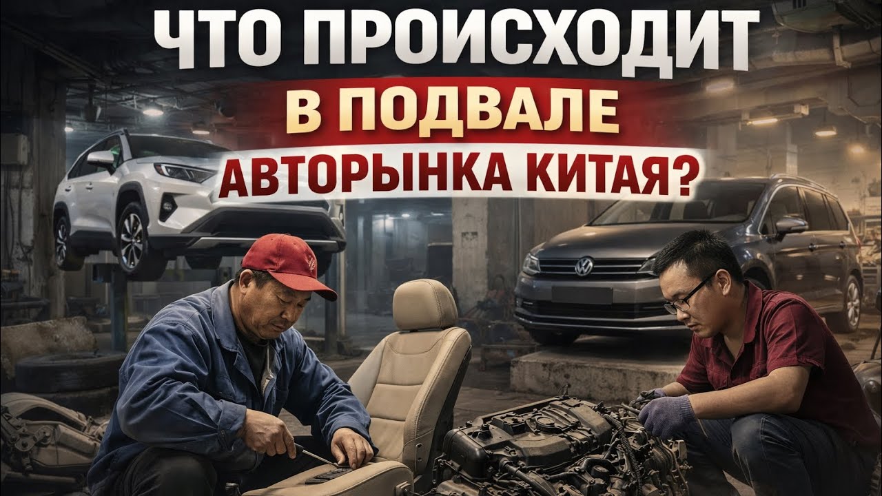 То что происходит в подвале авторынка в Китае / Даже зимой работы много.