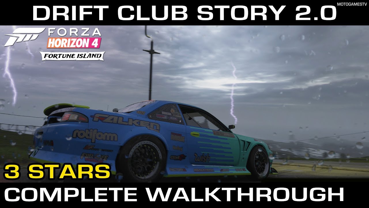 Forza Horizon 4 - Drift Club 2.0 Story - Fortune Island (3 Stars Complete Walkthrough)