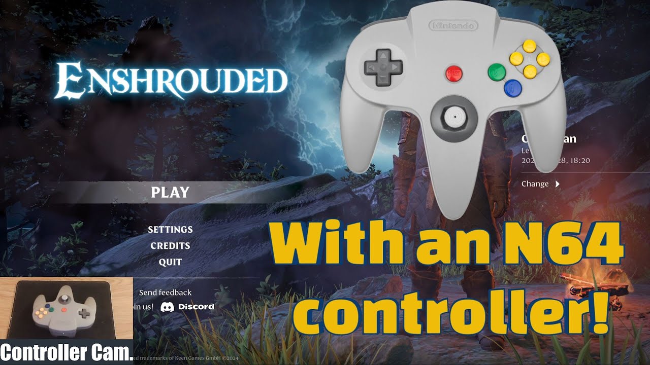 It's Enshrouded but with an N64 controller! (as I didn't get Palworld yet...)