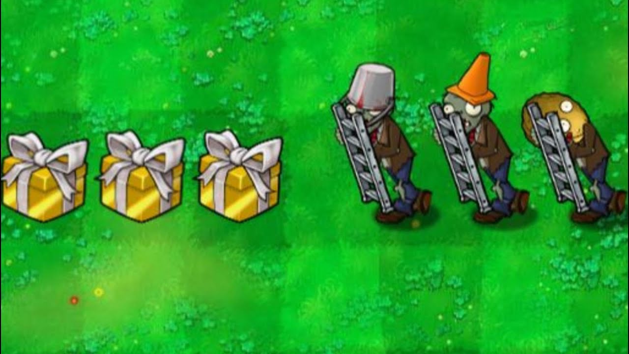 PVZ 1 Hybrid challenge：3 luxury random plants VS 3 escalator zombies