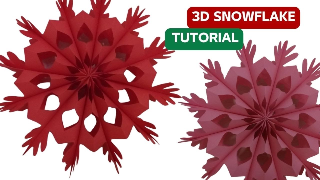 How to Make 3D Snowflakes! 3D Snowflake Tutorial! Paper Snowflake! Как сделать 3Д Снежинку!