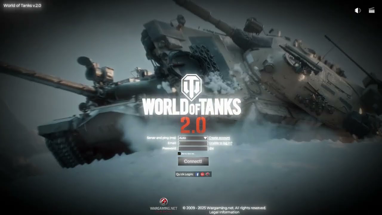 World of Tanks 2.0 Login Screen CONCEPT