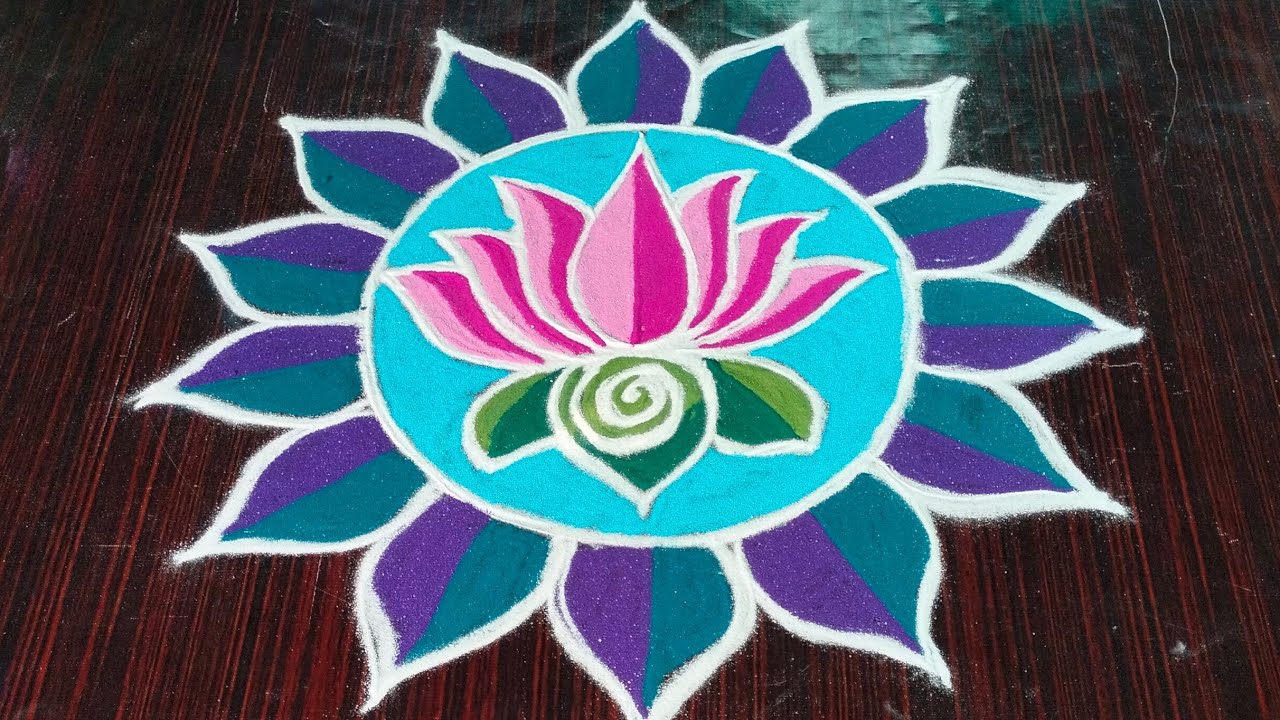 Easy rangoli designs 🌸💐 Daily kolam🌸 Simple designs🏵️💖
