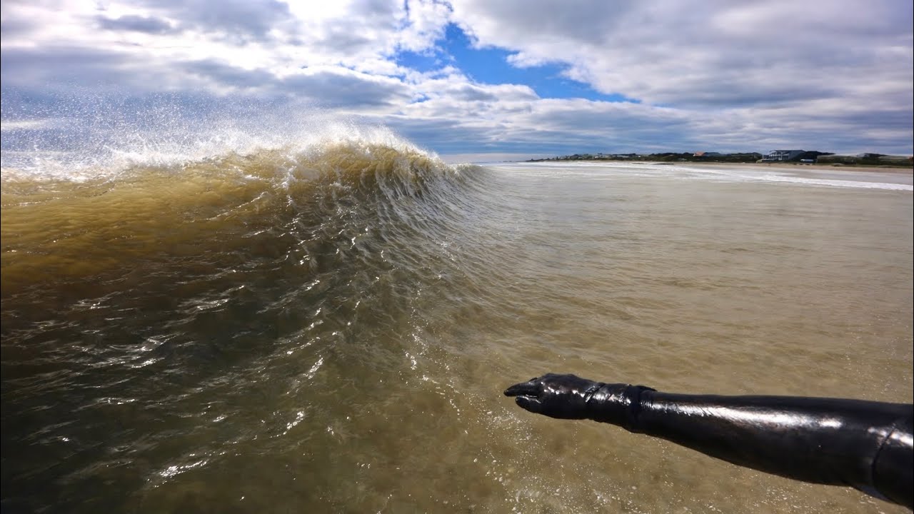 POV SURFING OFFSHORE WINTER WAVES (GoPro Hero 13)