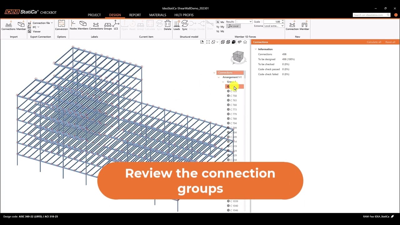 Updated RAM Structural System to IDEA StatiCa Steel Workflow