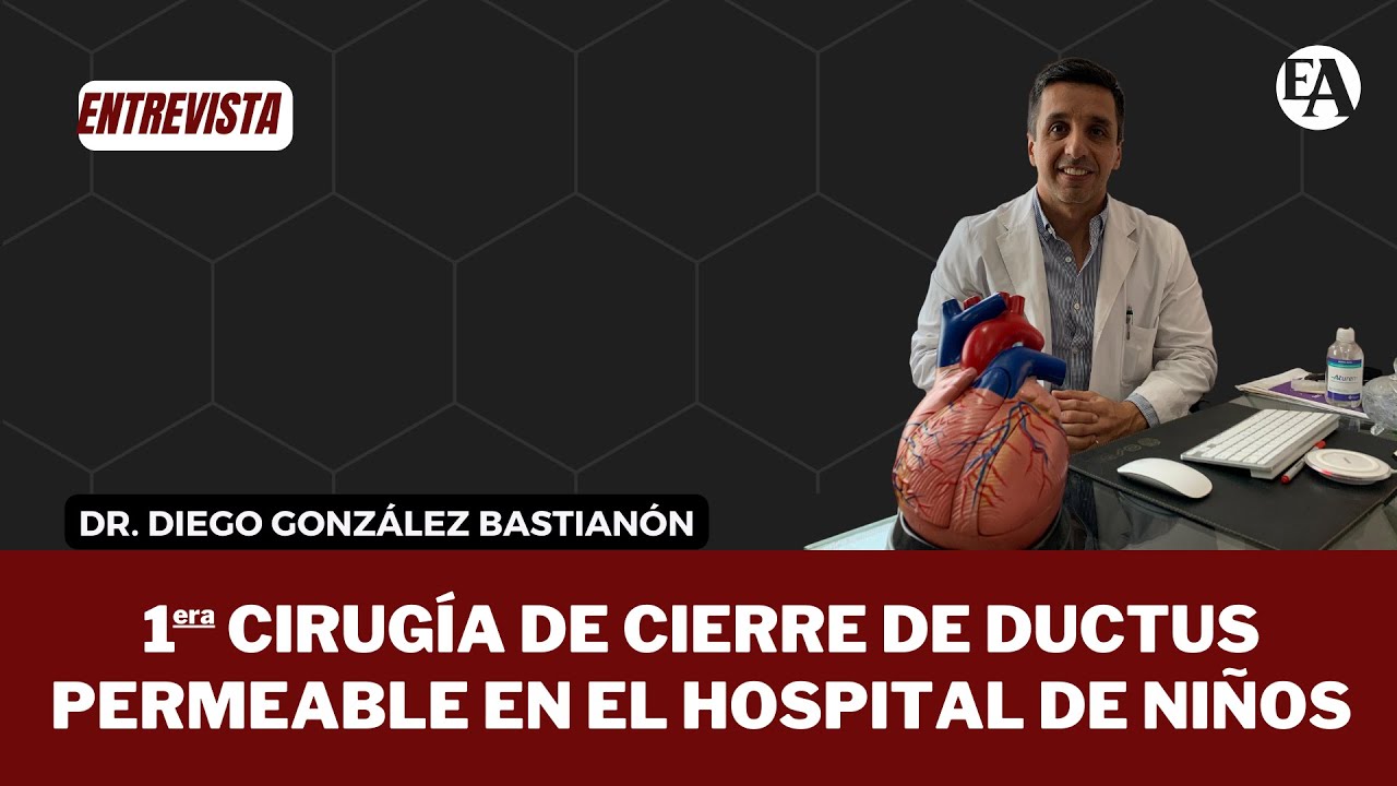 Primera cirugía de cierre de un ductus arterioso permeable a un niño de 6 años