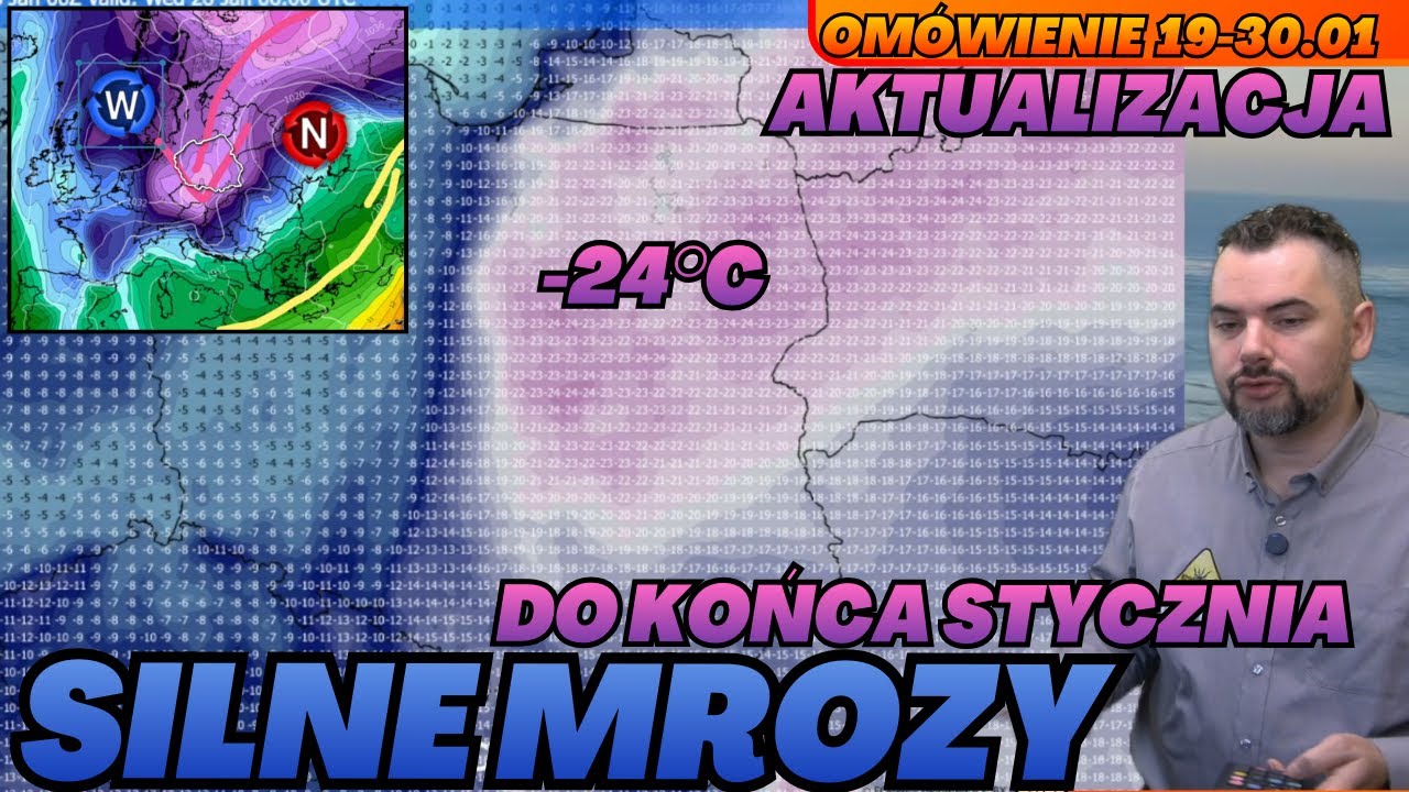 Silne mrozy nadal w wyliczeniach. Do końca stycznia nie widać poprawy. Aktualizacja.