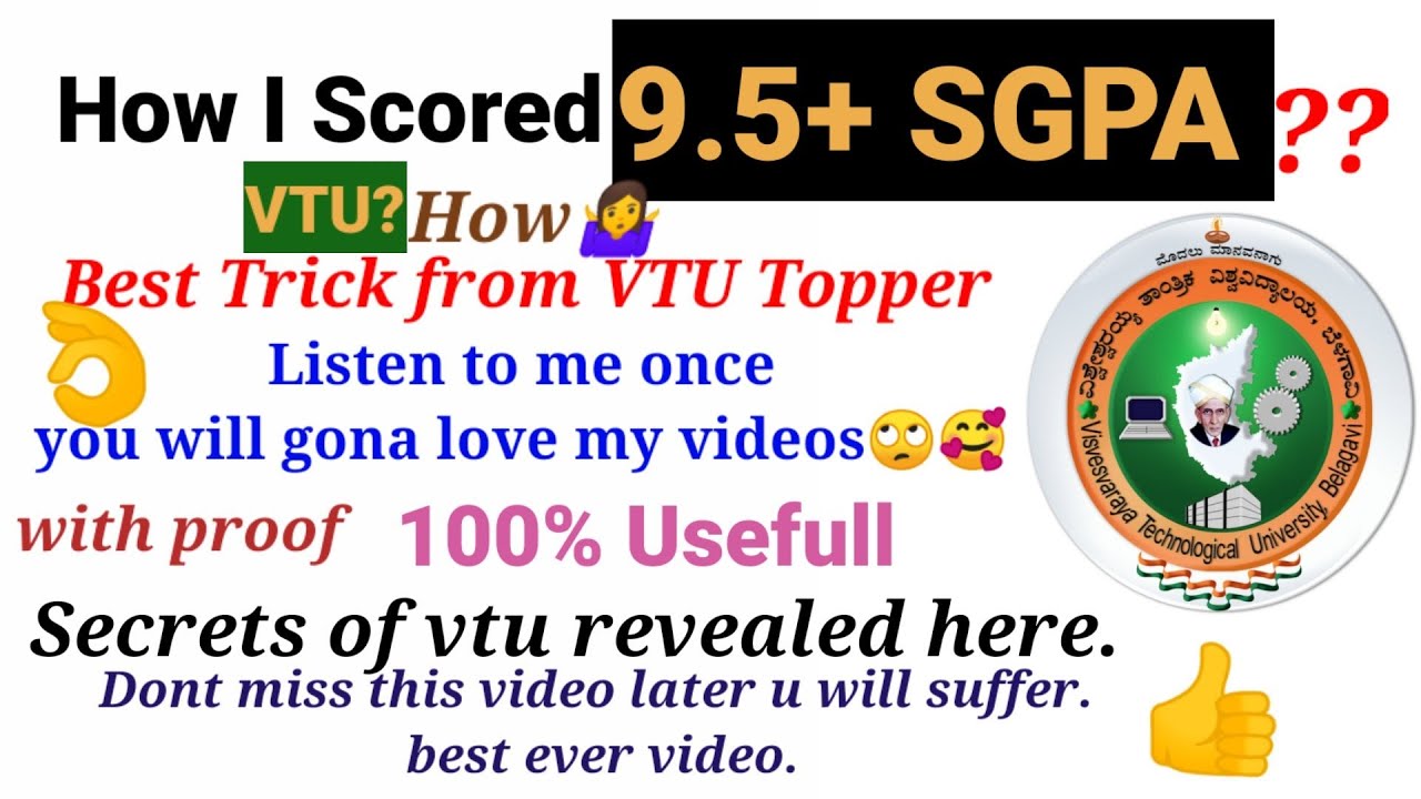 the way of answer writing in  VTU examination
