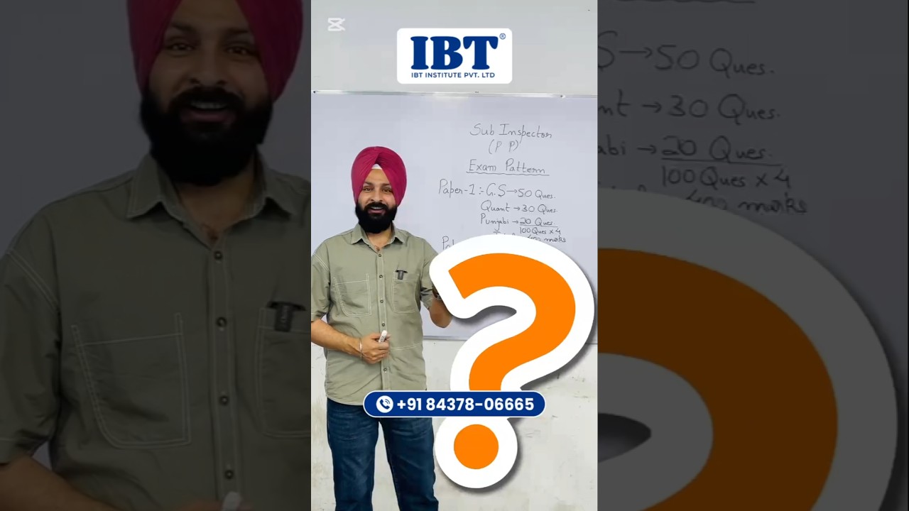 Full Exam pattern SUB-INSPECTOR Punjab police 2025.#punjabpolice #examinfo #policeforce #education