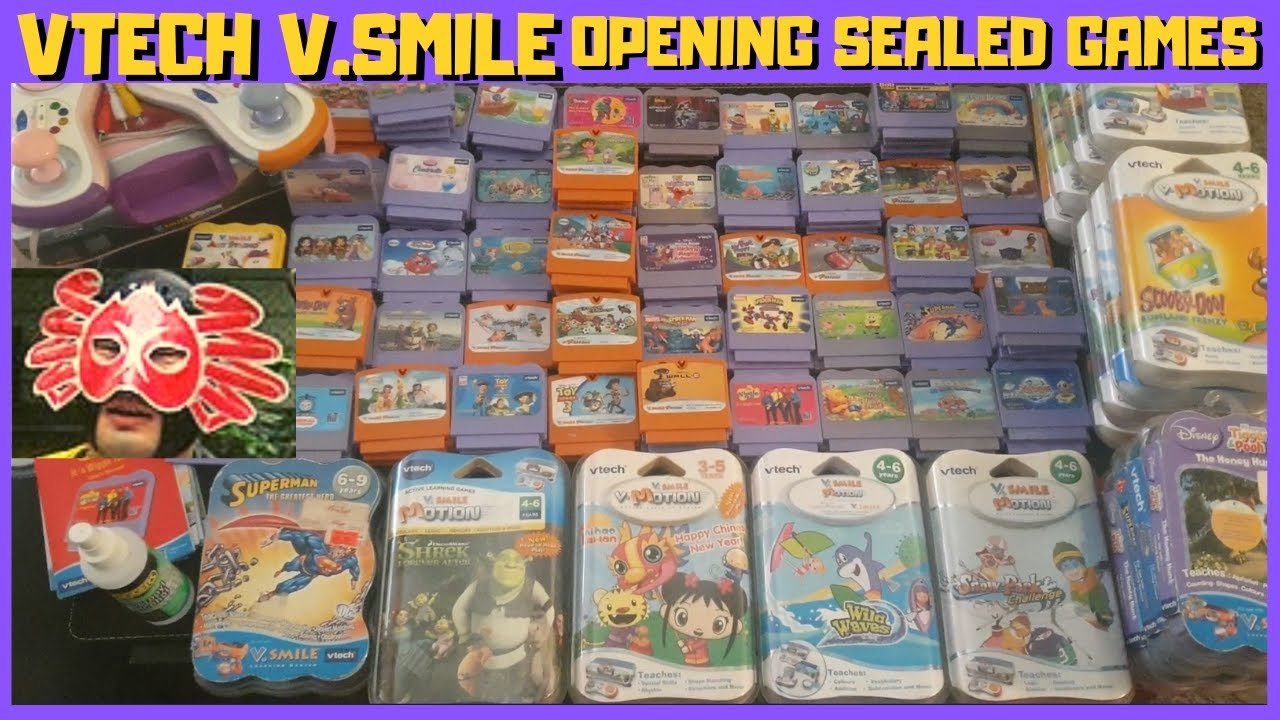 Opening 16-year-old SEALED Vtech V.Smile Games - Superman, Ni Hao Kai-Lan, Shrek and more 🦀