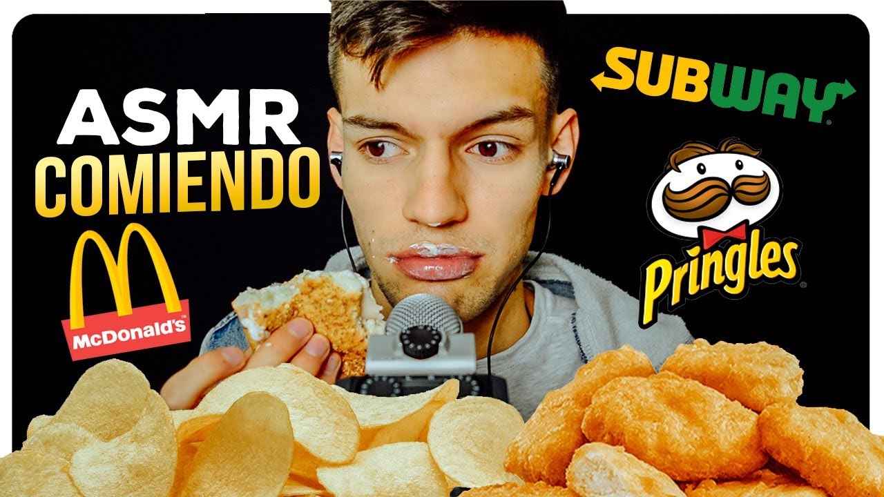 ASMR - COMIENDO McDonalds, Pringles y Subway | ASMR Español - Mol ASMR