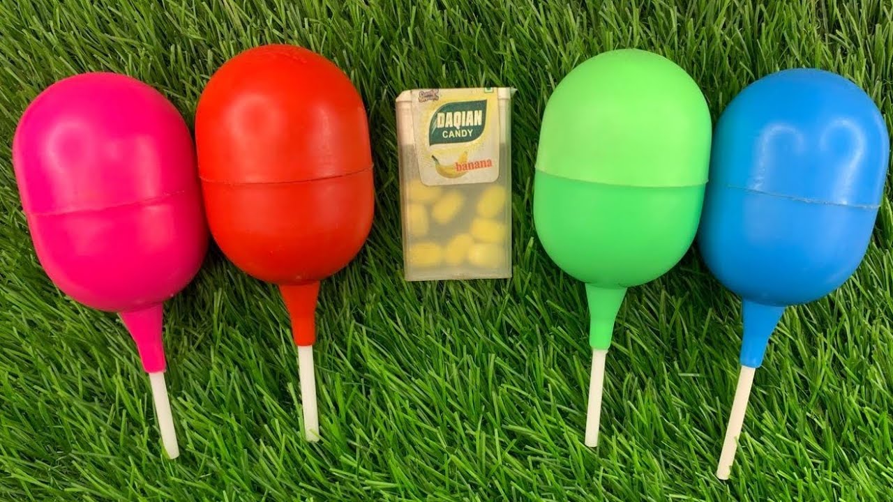 Satisfying video Asmr  Famous GIANT Chocolate and rainbow colour lollipop unboxing gummy candy asmr