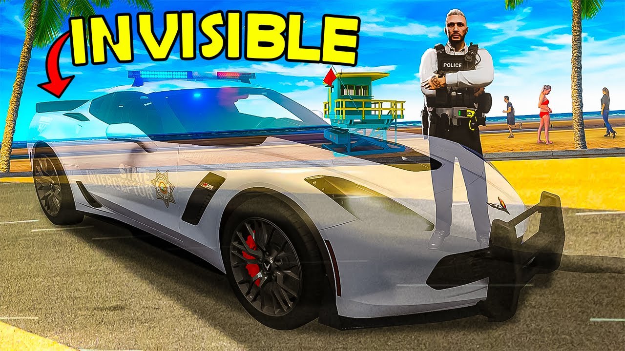 Поимка преступников с помощью невидимой полицейской машины в GTA 5 RP