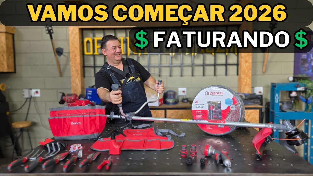 Como Ganhar Dinheiro com uma Roçadeira À Gasolina BR-43A da Branco Motores + Kit Jardinagem