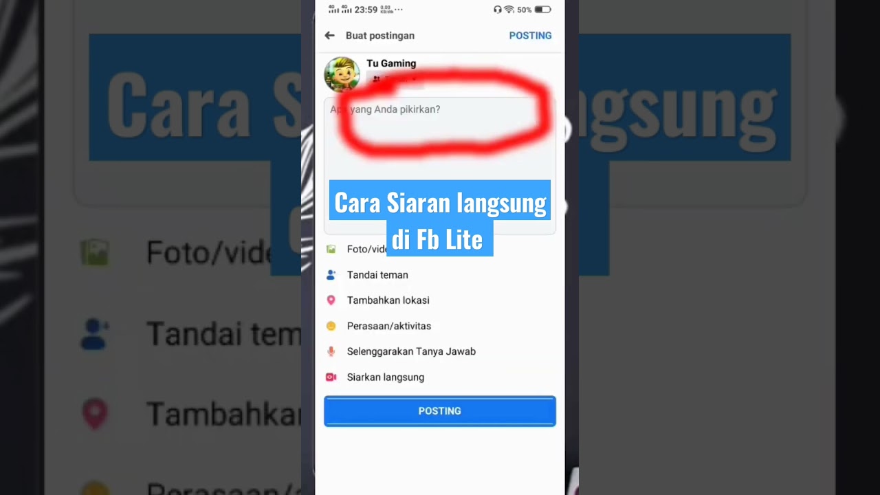 cara siaran langsung di FB Lite #shorts