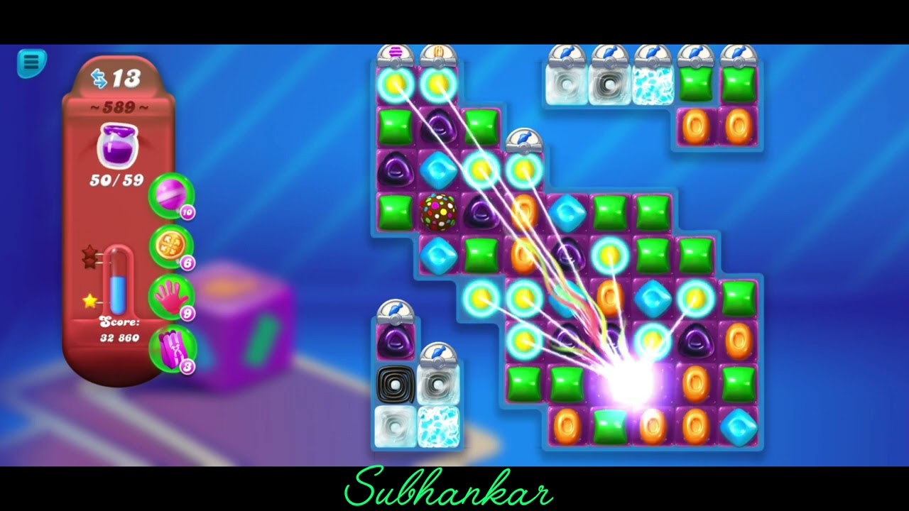 Candy Crush Soda Saga. Level 589.⭐⭐⭐ Star.Level 589 Help.@Subhankar0002.☠️☠️