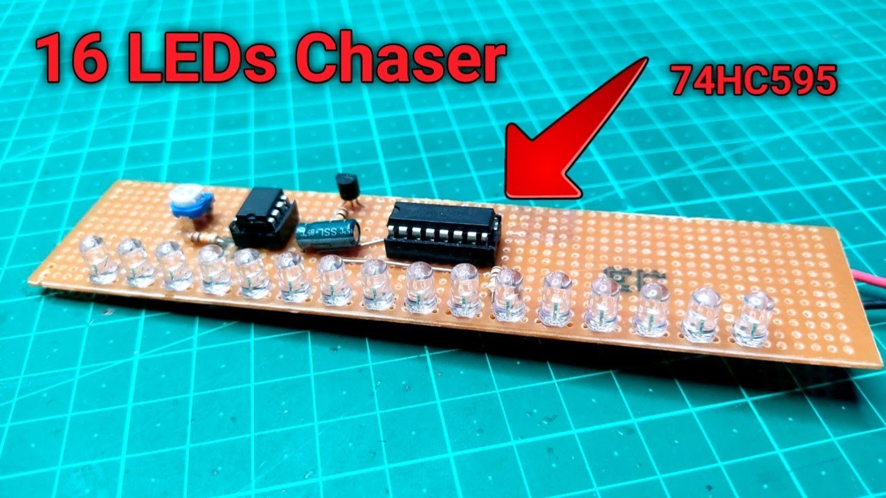 LED lights chaser using 74HC595 IC  ||