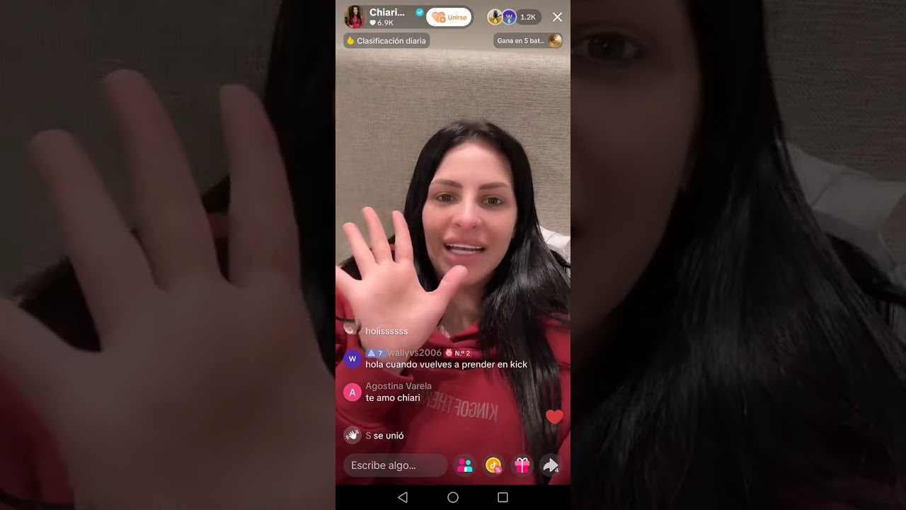 Chiara de GH en vivo 