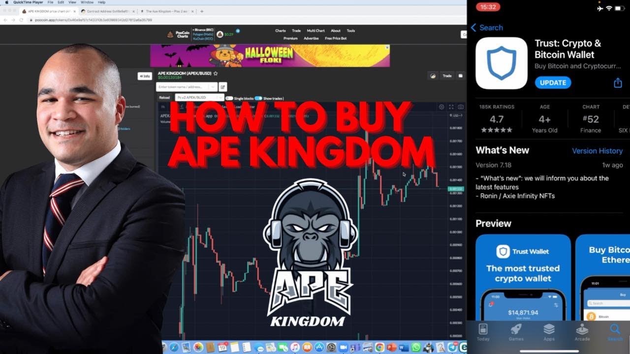 How To Purchase Ape Kingdom | Trust Wallet Setup + Pancake Swap Tutorial | BSC Gem