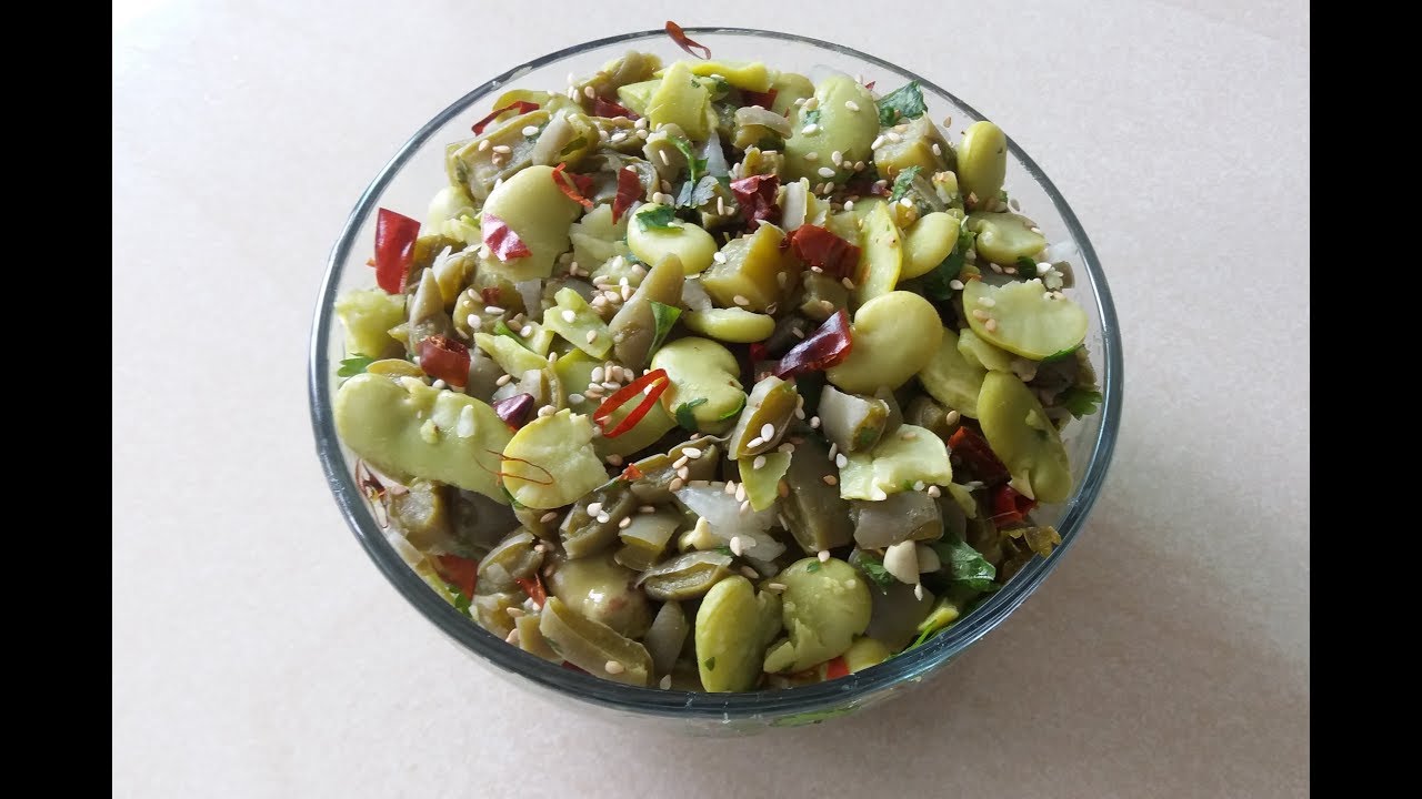 Habas con Nopales - ensalada nutritiva - fácil y rápida - muy saludable